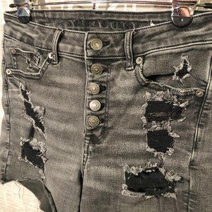 American Eagle Black Jean Shorts